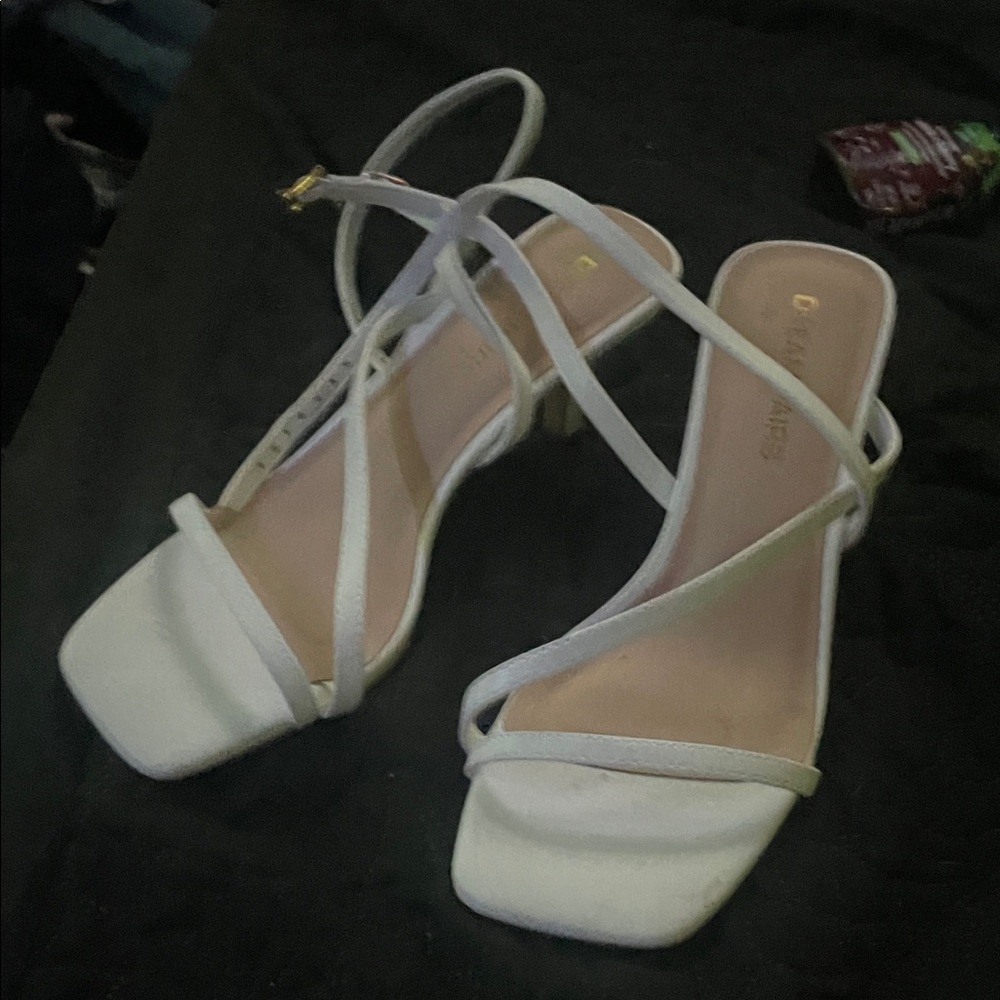 Dream Pairs White Strappy Heels